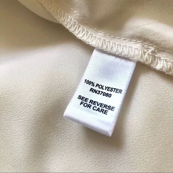 Cato semi sheer cream white lace long sleeve Top S - Picture 7 of 7